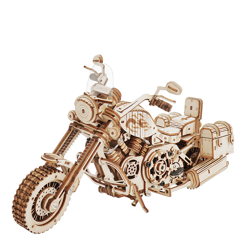 Model Kit Motor Nuclear - Robotime Motorcycle Puzzle 3D Wooden DIY