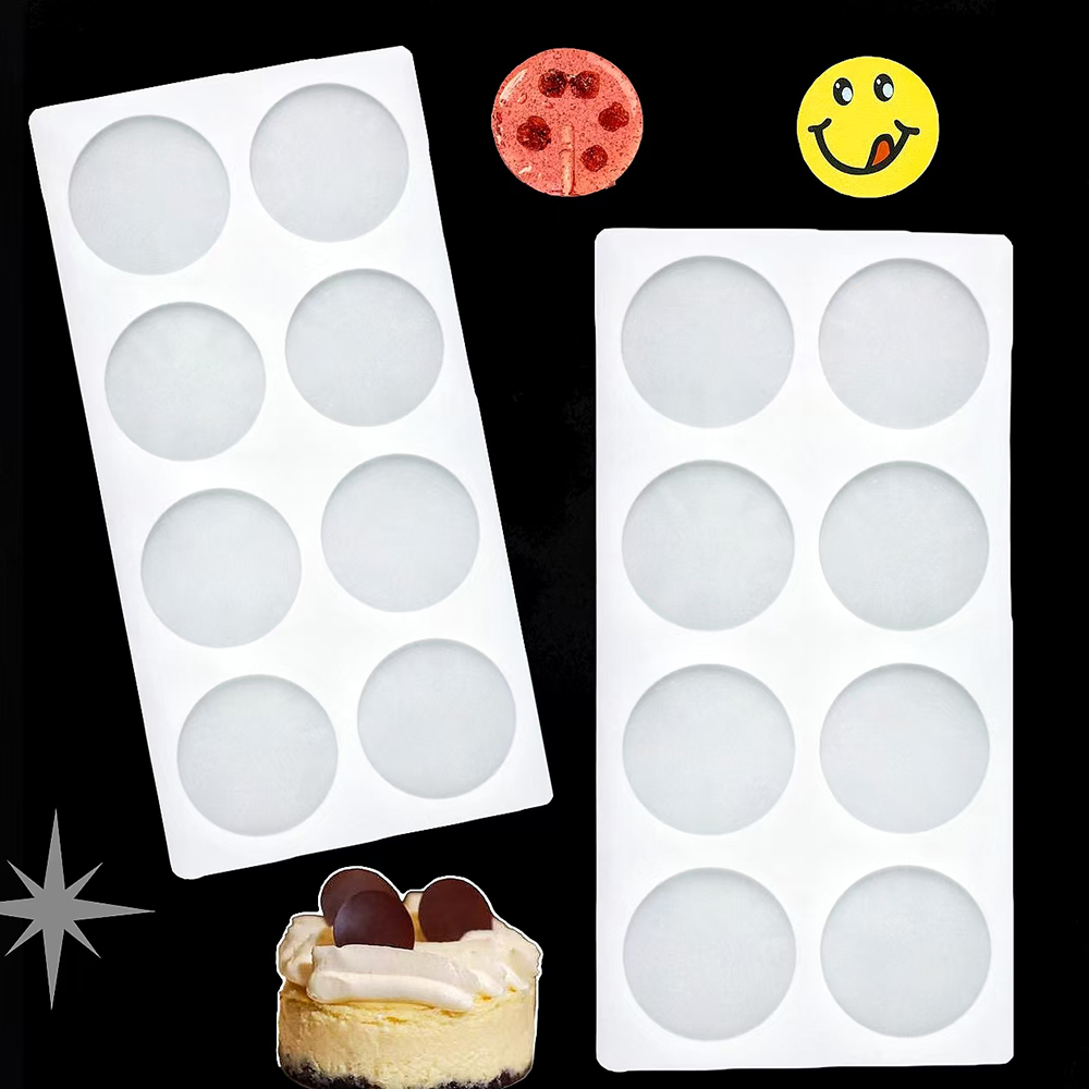 Model Kitchen Set - 8-cavity cylindrical sugar flipping silicone mold,