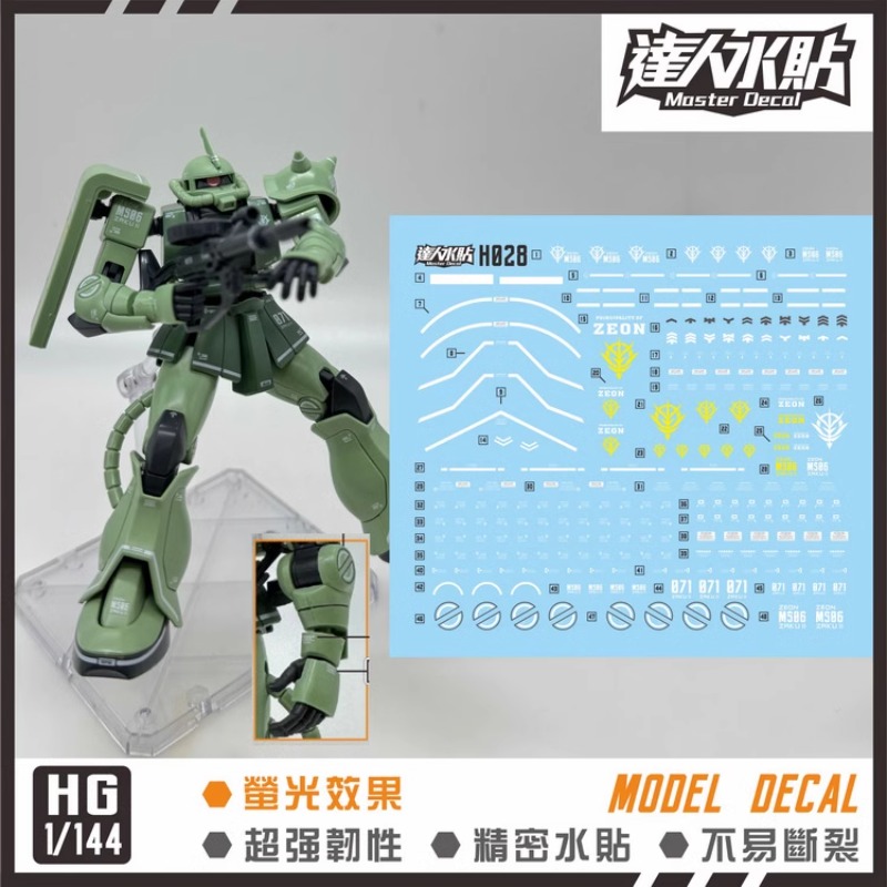 Model Kit Gundam Hg - Master Decal H028 Fluorescent Water Slide