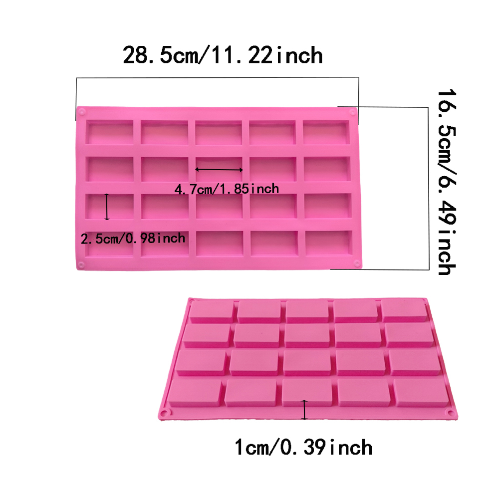 1pc 20 cavity rectangular sili - Model Kitchen Set 评论和价格