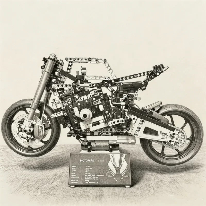 1920pcs Motorcycle Building Bo - Model Kit Motor Nuclear 评论和价格