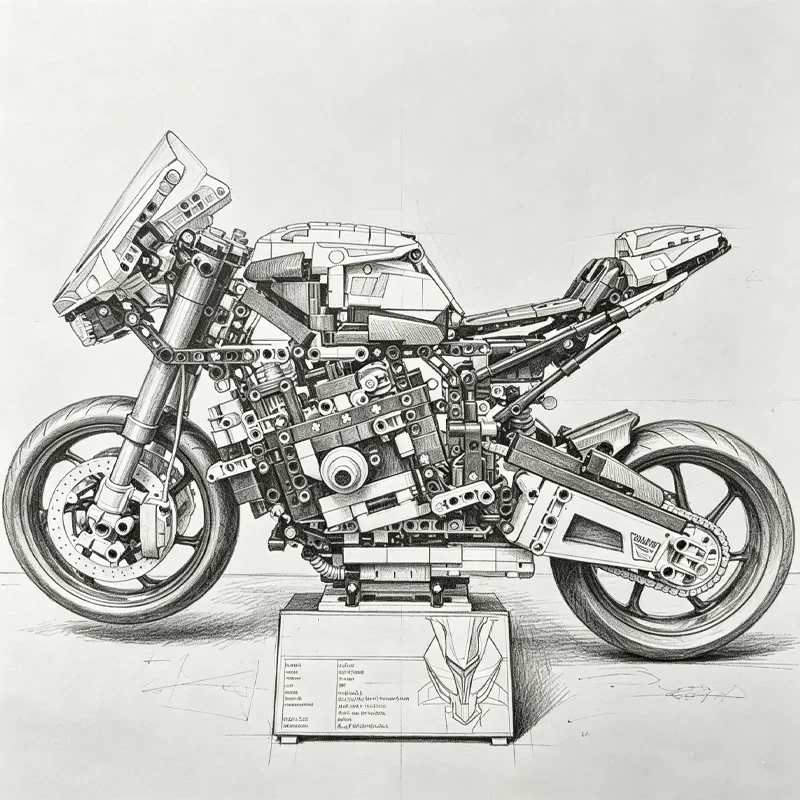1920pcs Motorcycle Building Bo - Model Kit Motor Nuclear 评论和价格