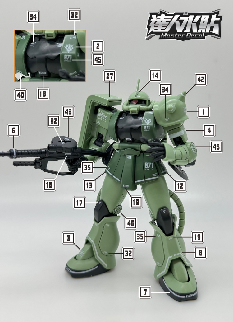 Master Decal H028 Fluorescent  - Model Kit Gundam Hg 评论和价格