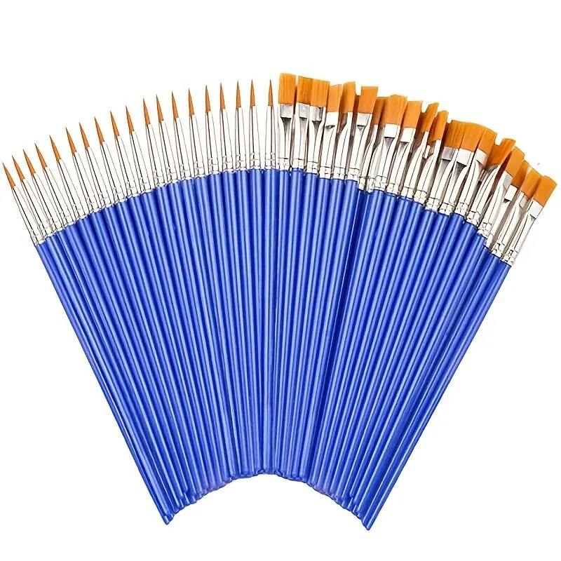 Nylon Flat Paint Brushes with  - Plastic Model Paint 评论和价格