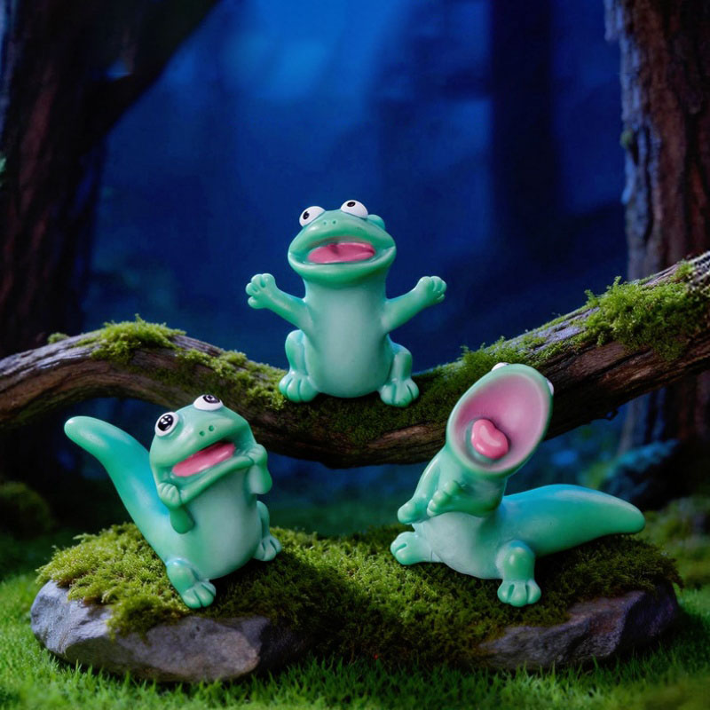5pc Cartoon Funny Green Lizard - Model Kit Lizard 评论和价格