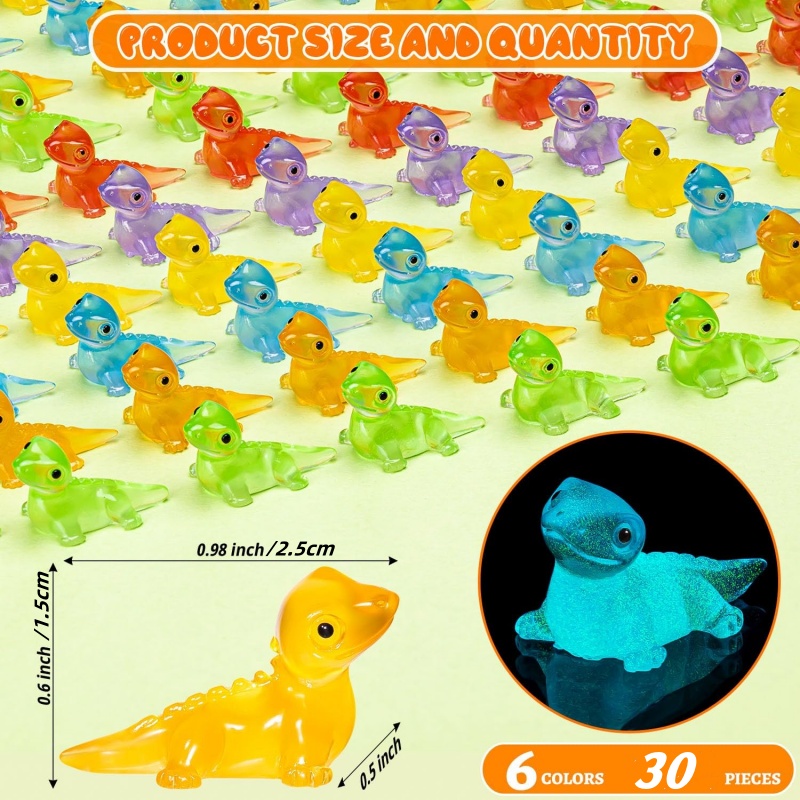 30PCS Mini Lizards Glow At Dar - Model Kit Lizard 评论和价格