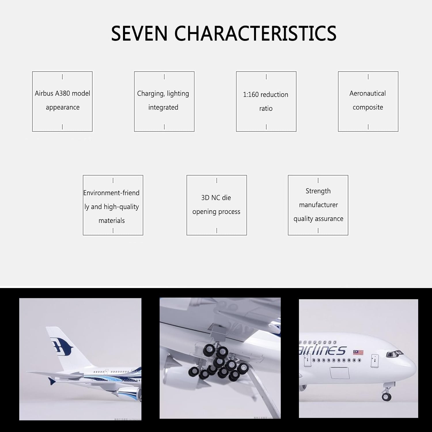 1:160 Scale Malaysia Airlines  - Model Kit Simulator 评论和价格